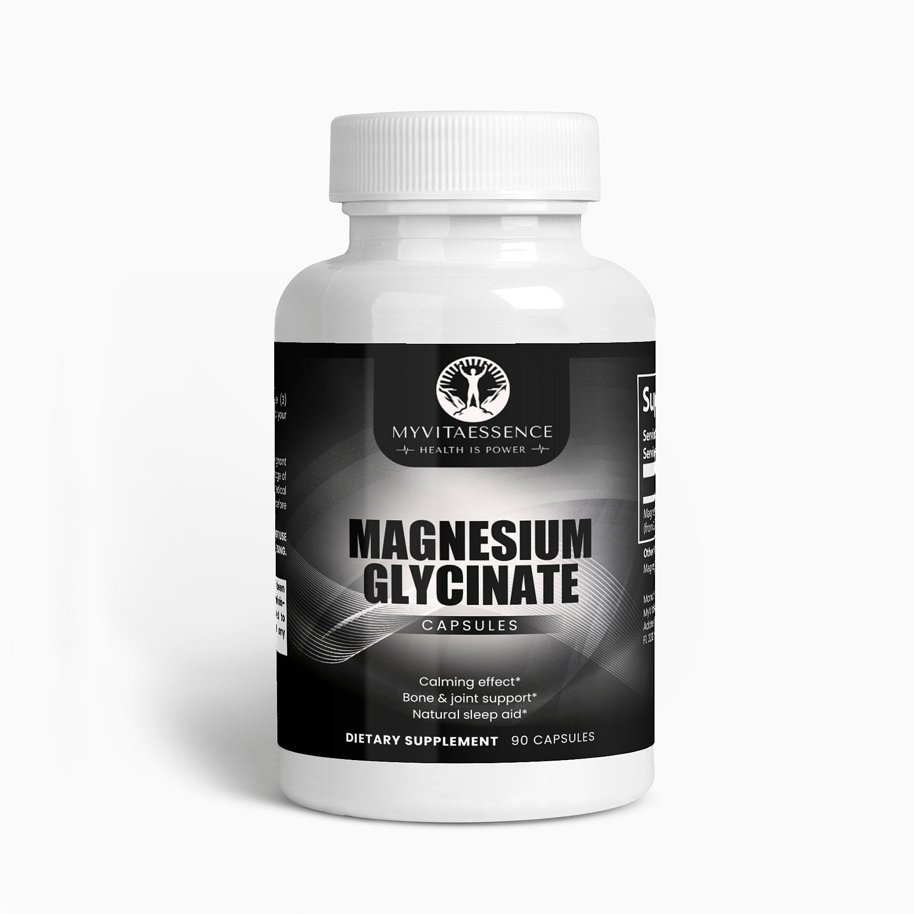 magnesium glycinate premium health supplement white