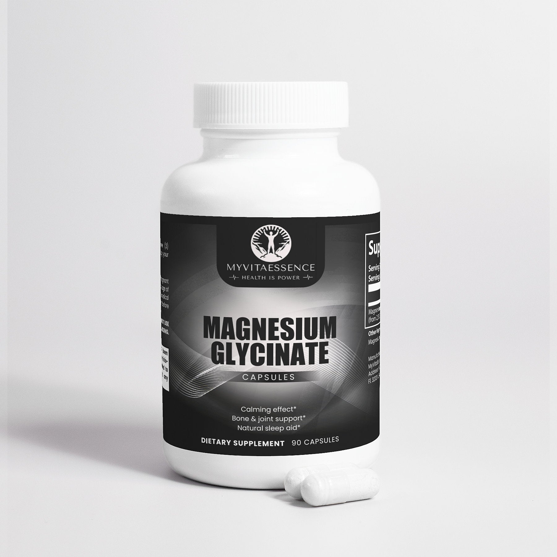 MyVitaEssence Magnesium Glycinate | Premium Health Supplement for Relaxation & Wellbeing