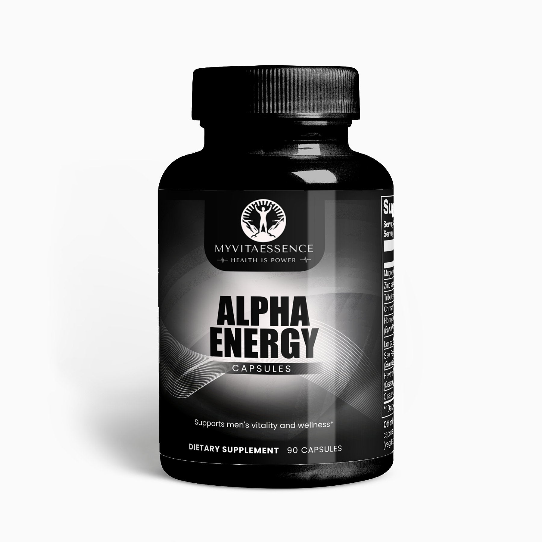 Alpha Energy premium health supplement white