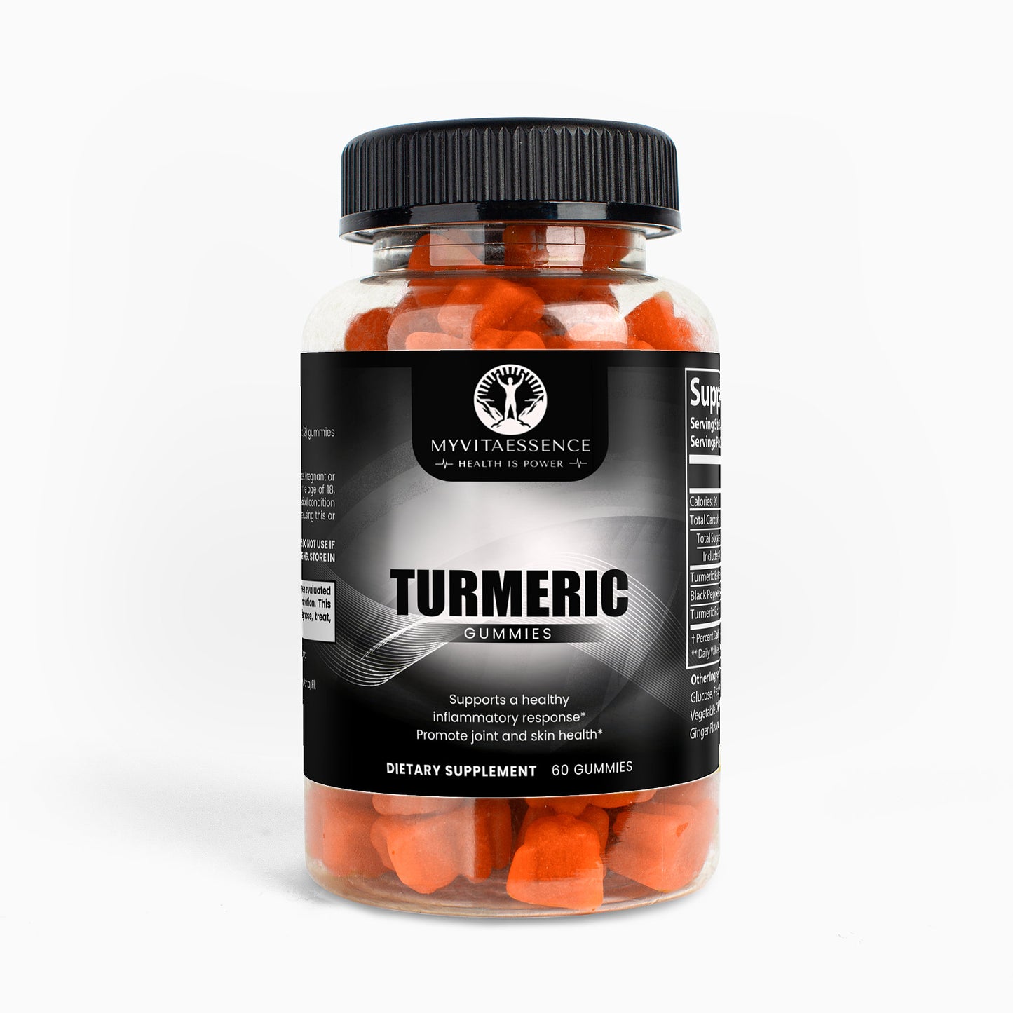 turmeric gummies premium health supplement white