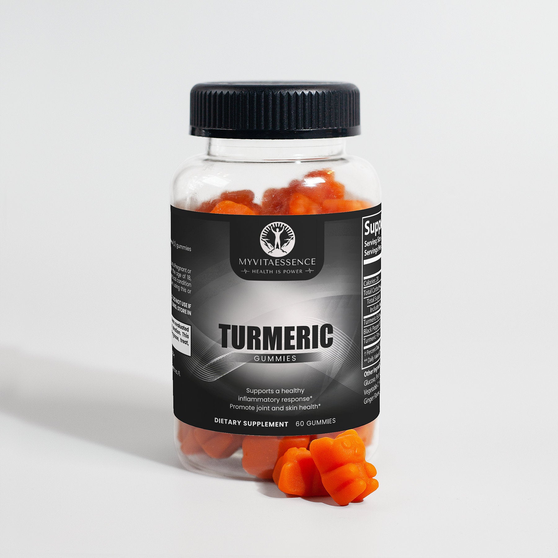 turmeric gummies premium health supplement white with gummies