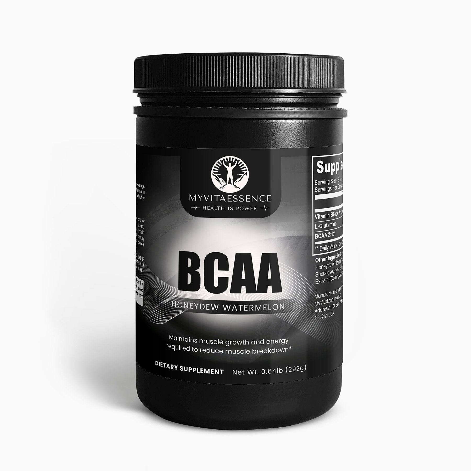 BCAA premium health supplement white