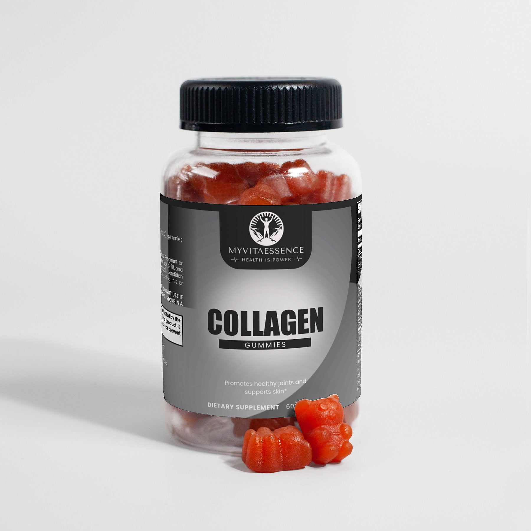 collagen premium health supplement  white with gummies