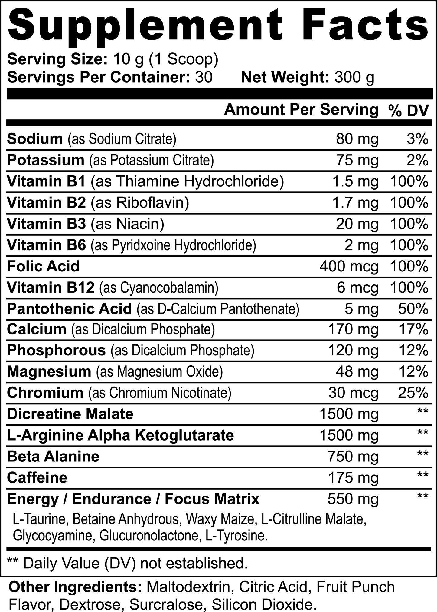 Unleash Your Workout Potential with MyVitaEssence NitroShock Pre-Workout Powder (Fruit Punch)